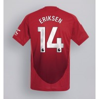 Camisa de Futebol Manchester United Christian Eriksen #14 Equipamento Principal 2024-25 Manga Curta